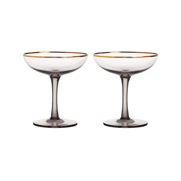 Set of two Champagne glasses - Grey