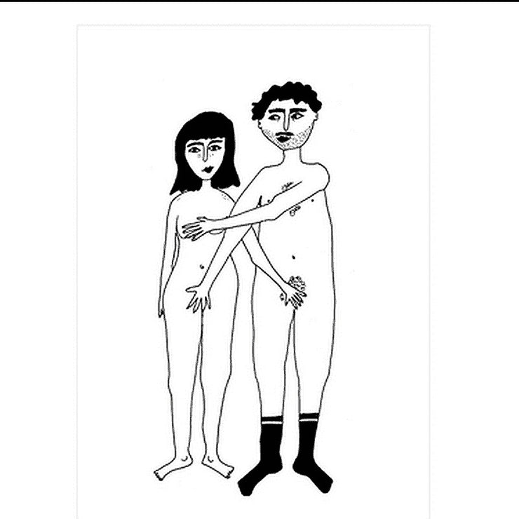 Poster A3 - Naked couple