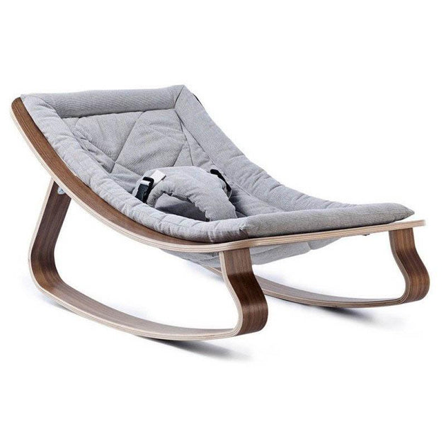 Baby Rocker Grey and Walnut Levo CHARLIE CRANE Baby Furniture French Blossom