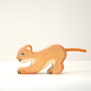 Handmade Wooden Lion cub