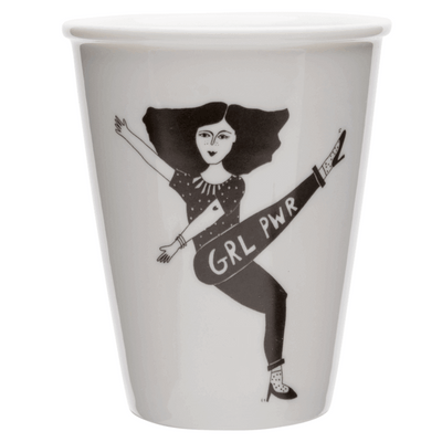HELEN B - porcelain handmade cup - GRL PWR