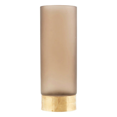 Base vase - Light brown and gold