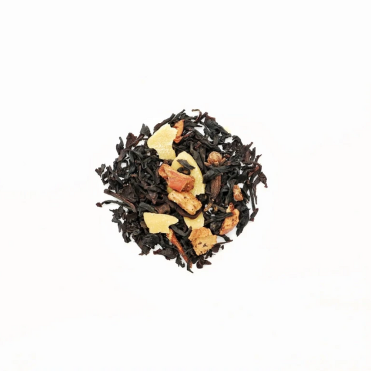 KODAMA - "mon petit soulier" tea - black tea, tangerine, slivered almonds - christmas tea 