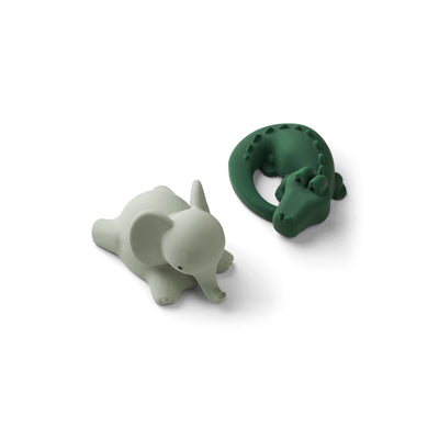 Liewood - natural rubber bath toys - safari green mix - cute gift for baby