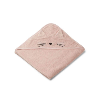Hooded towel - Pink cat