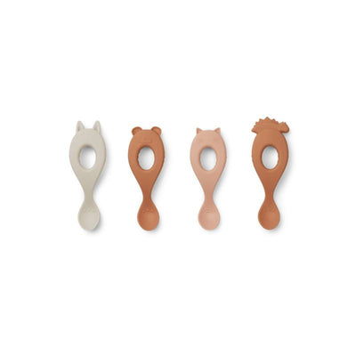 LIEWOOD - silicon spoons set - rose mix - cute and practical