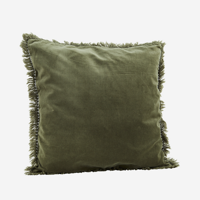 Cushion cover with fringes - Light jade