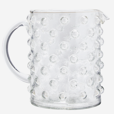 Glass jug with dots