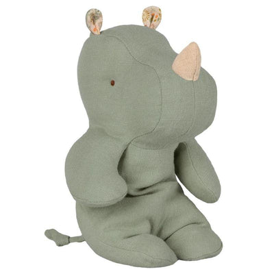MAILEG - Rhino soft toy in linen and cotton - Green