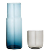 Bottle and glass - Blue and grey