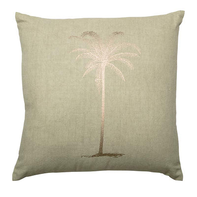 Golden palm tree cushion