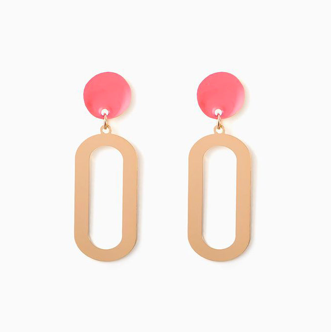 Duane earrings - Gold/Pink