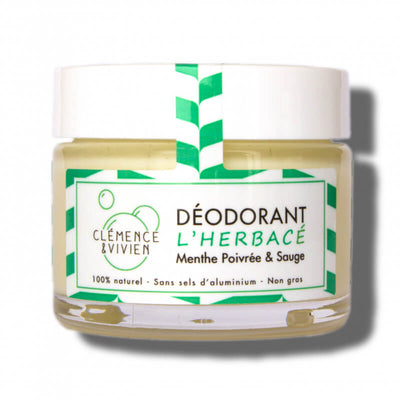 Discover L'herbacé, a natural deodorant created by Clémence & Vivien, made in France with 100% natural ingredients.