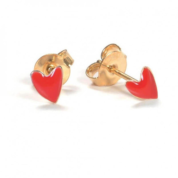 TITLEE PARIS - Heart-shaped earrings - Red
