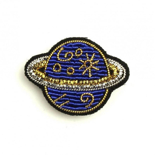 MACON & LESQUOY - Hand embroidered brooch - Planet