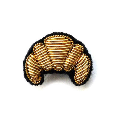 MACON & LESQUOY - Hand embroidered brooch - Croissant