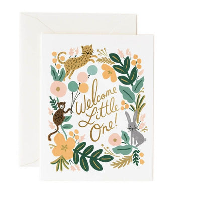 RIFLE PAPER CO - Birth card - Welcome little one Jungle