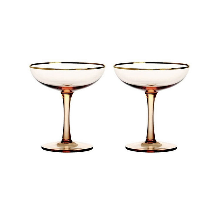 Set of two Champagne glasses - Pink