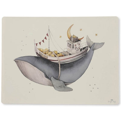 KONGES SLOJD - Silicon placemat fo kids - Whale