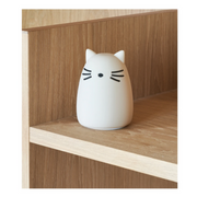 LIEWOOD - Cat night light in BPA free silicon - White - Scene