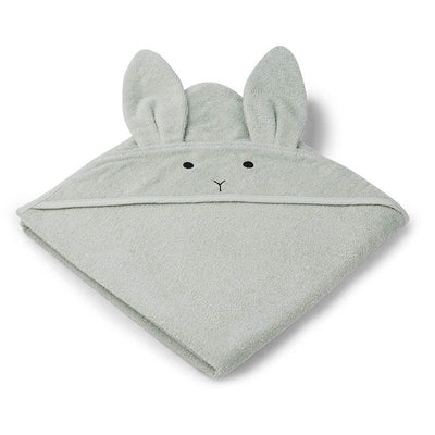 LIEWOOD - Organic cotton hooded towel - Rabbit Dusty Green