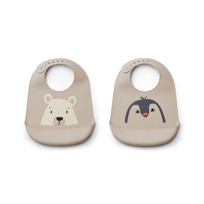 LIEWOOD - Set of 2 silicon bibs - Arctic mix
