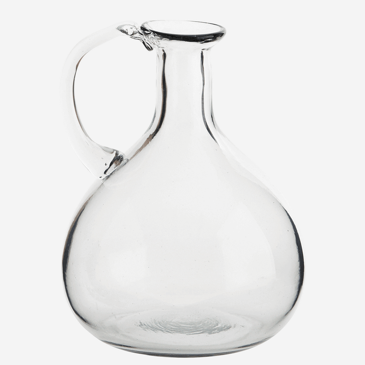 Glass jug with handle