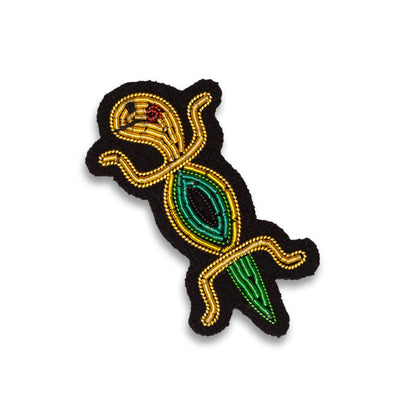 Embroidered brooch - Mini lizard