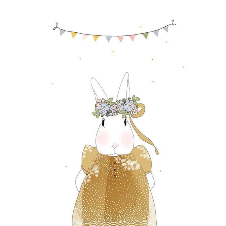 MY LOVELY THING - Joséphine the rabbit greeting card - Poetic illustration
