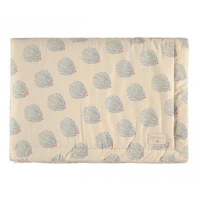 NOBODINOZ - Laponia baby blanket - Blue gatsby / Cream - Organic cotton