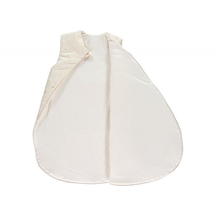NOBODINOZ - Cocoon sleeping bag - Gold Stella / Natural - Organic cotton - Open