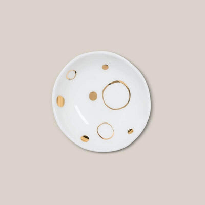 Porcelain small dish - Circle Gold