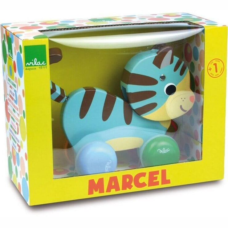 FRENCH BLOSSOM - Marcel the cat - Pull along toy by Vilac