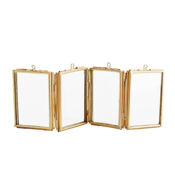 MADAM STOLTZ - Multiple photo frames - Golden brass