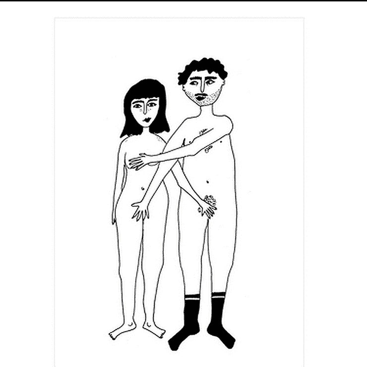 Poster A4 - Naked couple
