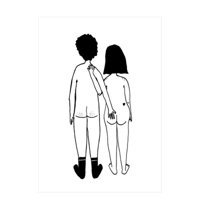 Poster A4 - Naked couple back
