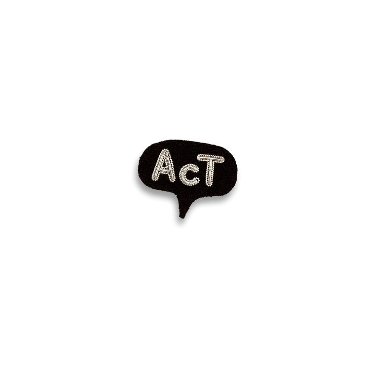 Embroidered brooch - Act