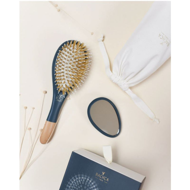 Hair brush and miror - Dark blue