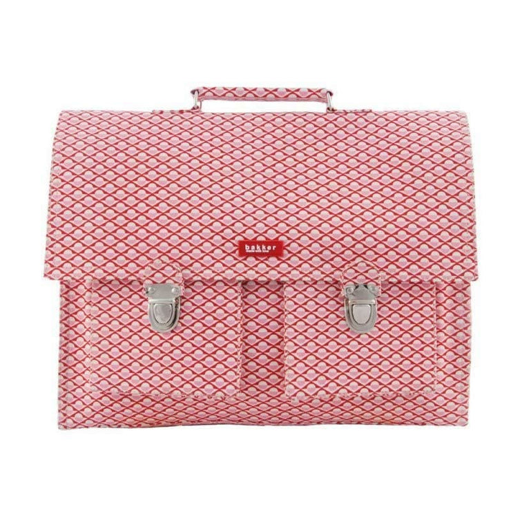 Bakker made with Love - Pink circles school satchel