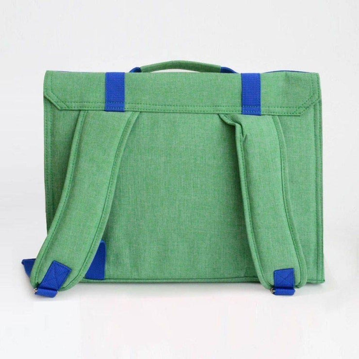 childrens green satchel bakker made with love