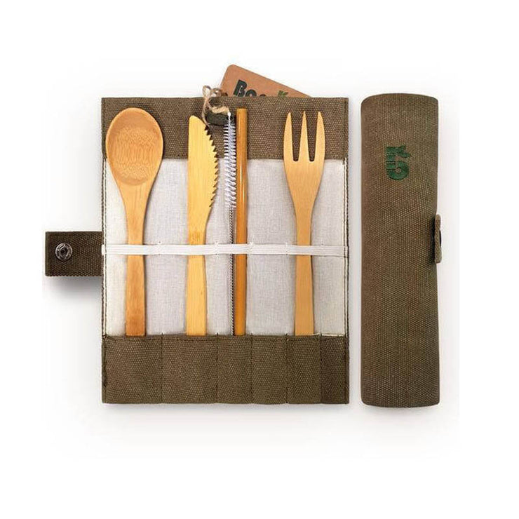 Bamboo cutlery travel set