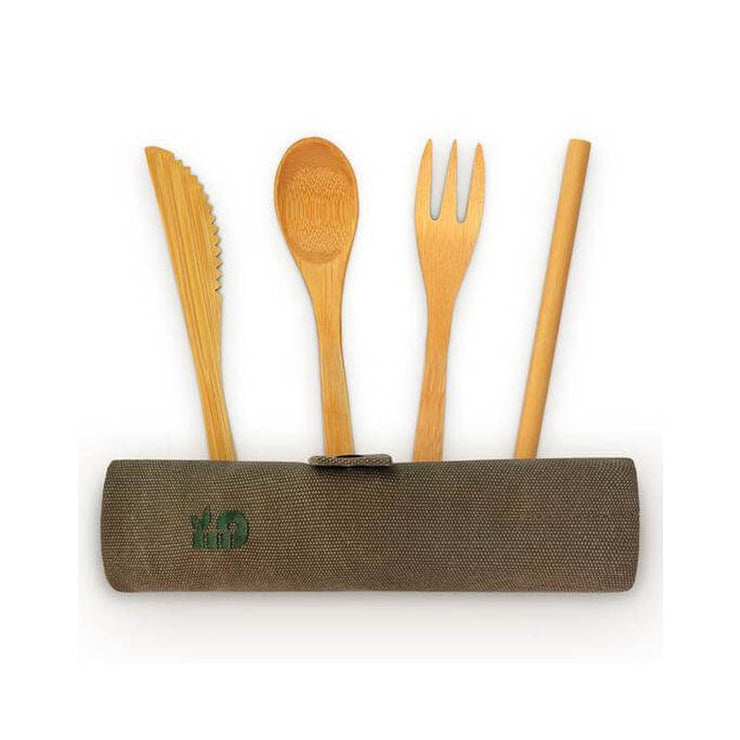 Bamboo cutlery set - French Blossom