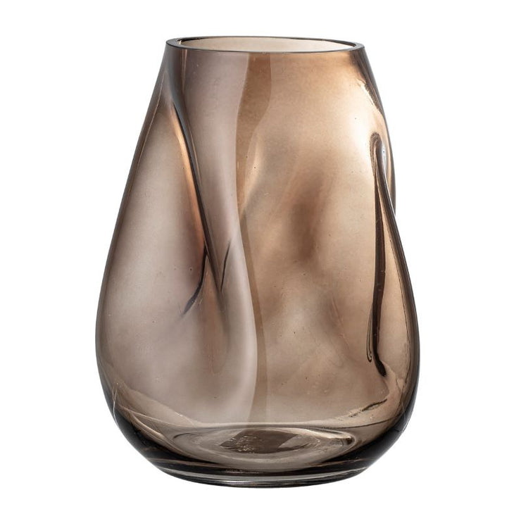 BLOOMINGVILLE - original decorative Vase - brown glass - elegant and cozy