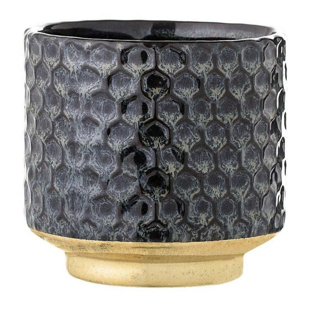 Grey and gold planter