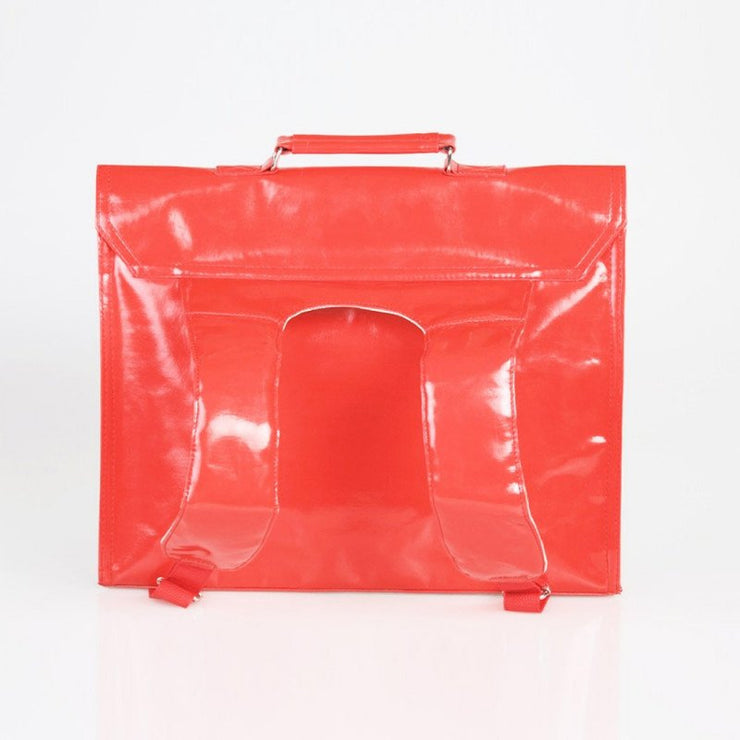 red vinyl kids satchel - Bakker Made With Love