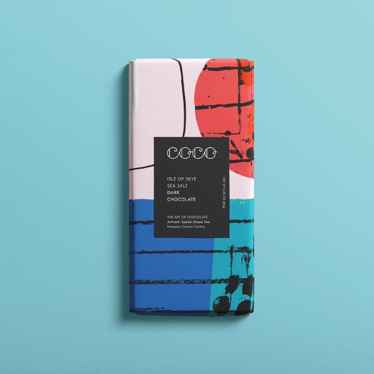 COCO CHOCOLATIER - Isle of skye sea salt chocolate bar - dark chocolate