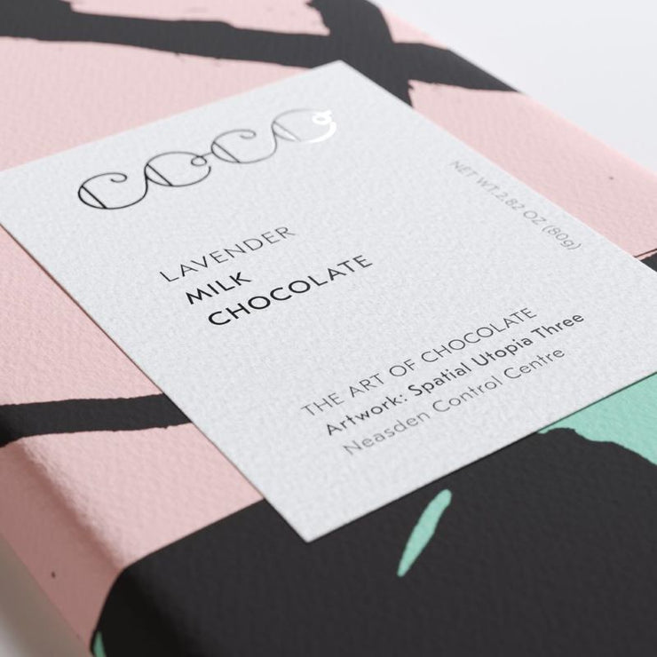 COCO CHOCOLATIER - lavender chocolate bar - milk chocolate and floral flavour