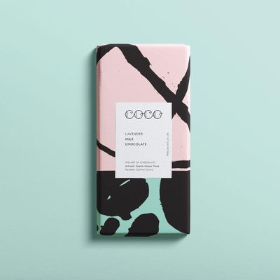 COCO CHOCOLATIER - lavender chocolate bar - milk chocolate and floral flavour