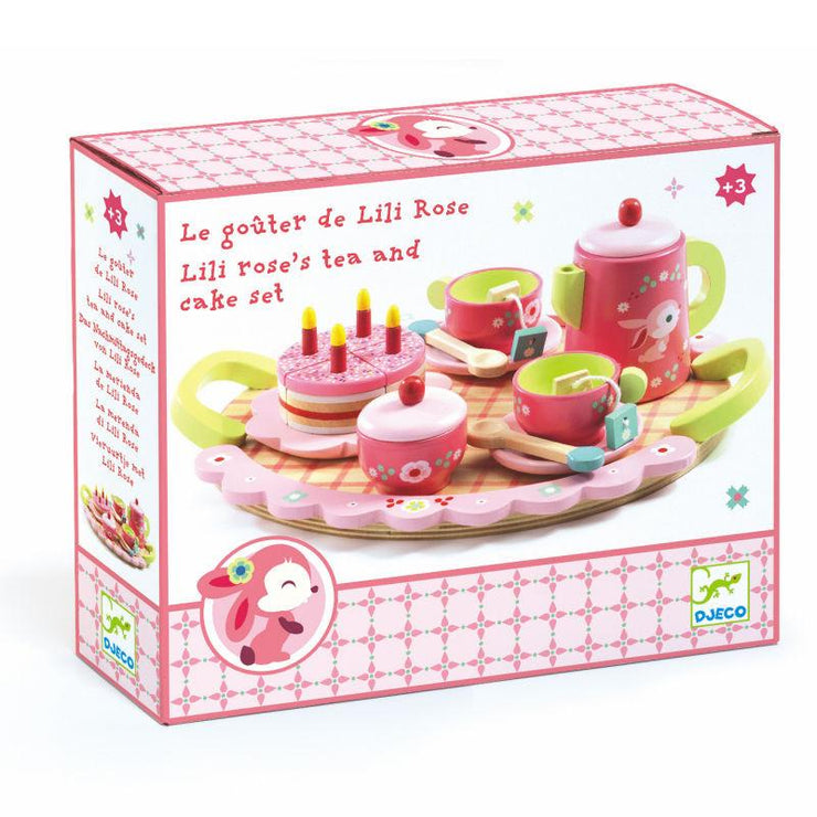 DJECO - Lili Rose tea party - Wooden tea set - Box