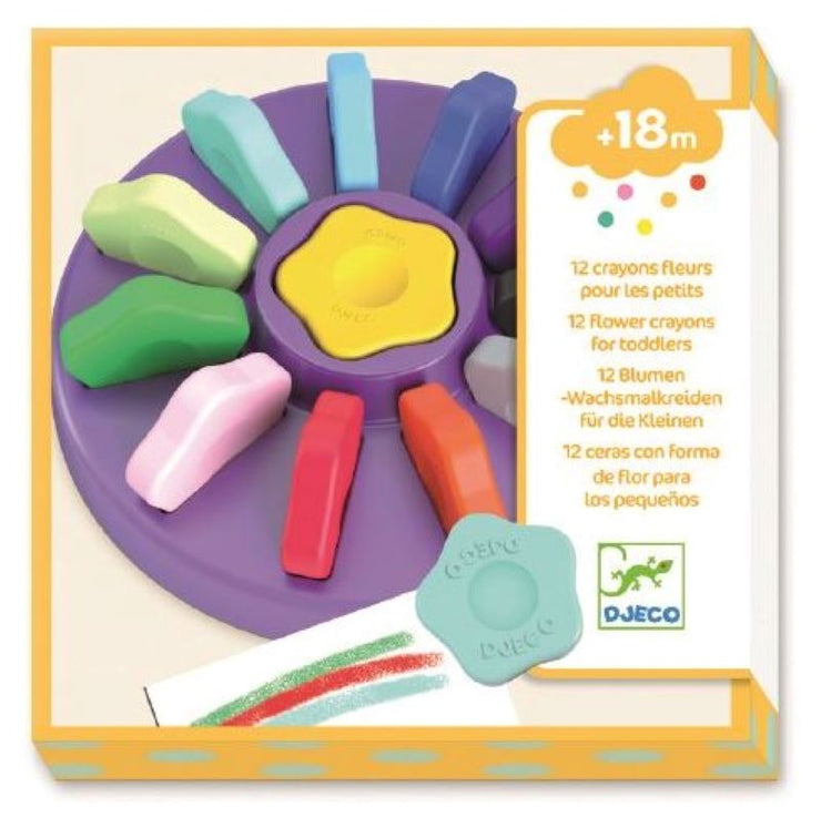 Djeco - 12 flower pencils for kids - arts and crafts for the little ones